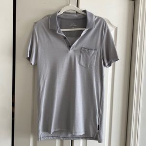 Armani Exchange Shirt Men’s Large Gray Polo Short Sleeve